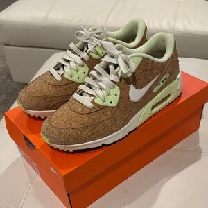 Nike Air Max 1 86 OG G Cork with White and Green Accents Golf Shoes